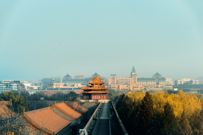 Beijing family walking route map with landmarks