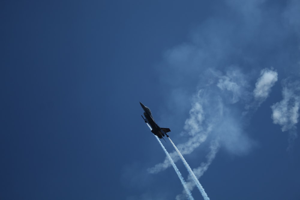 a fighter jet flying through the air