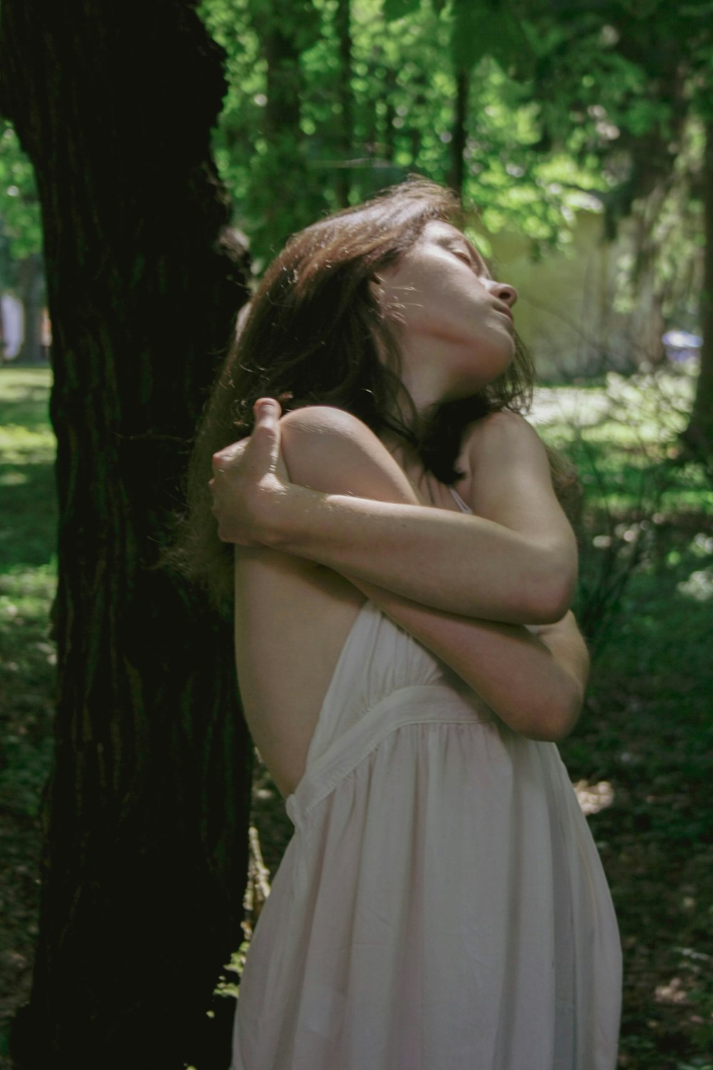 a person in a white dress