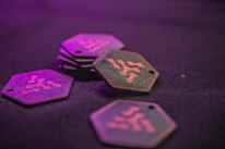 a group of small square objects