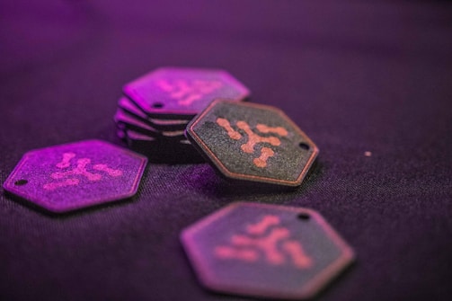 a group of small square objects