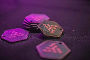 a group of small square objects