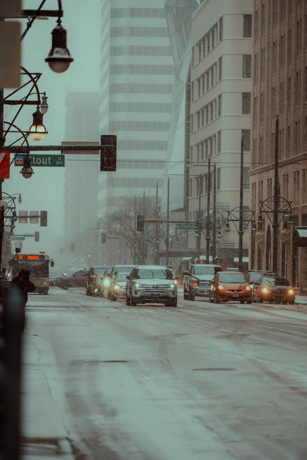 cars on a street in a city