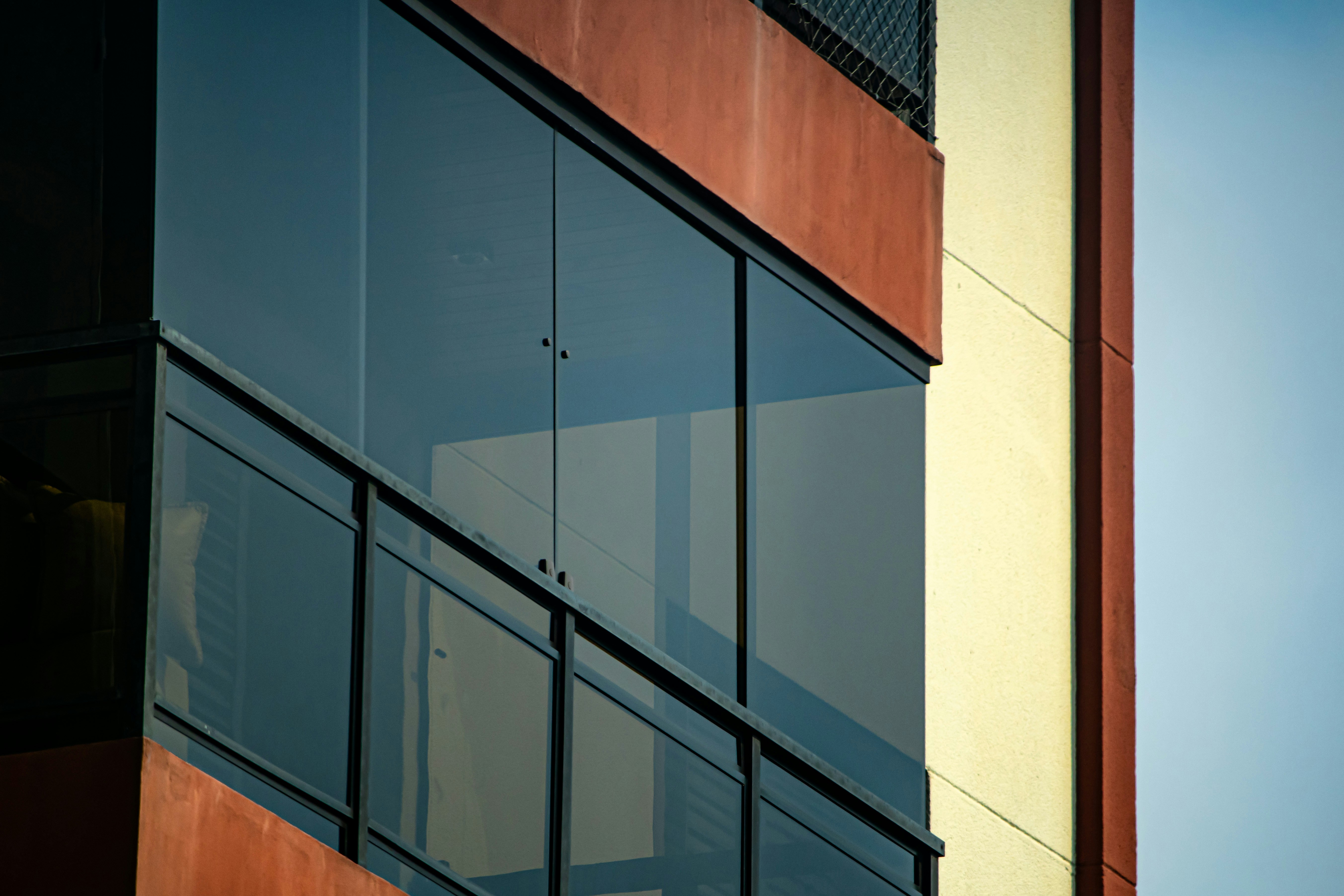 a building with glass windows