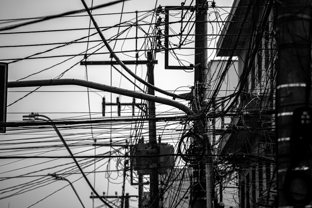 a power line with many wires