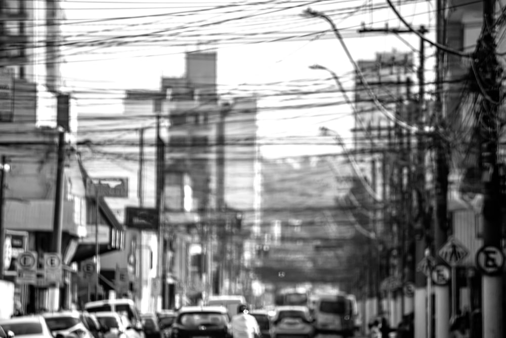 a city street with cars and buildings