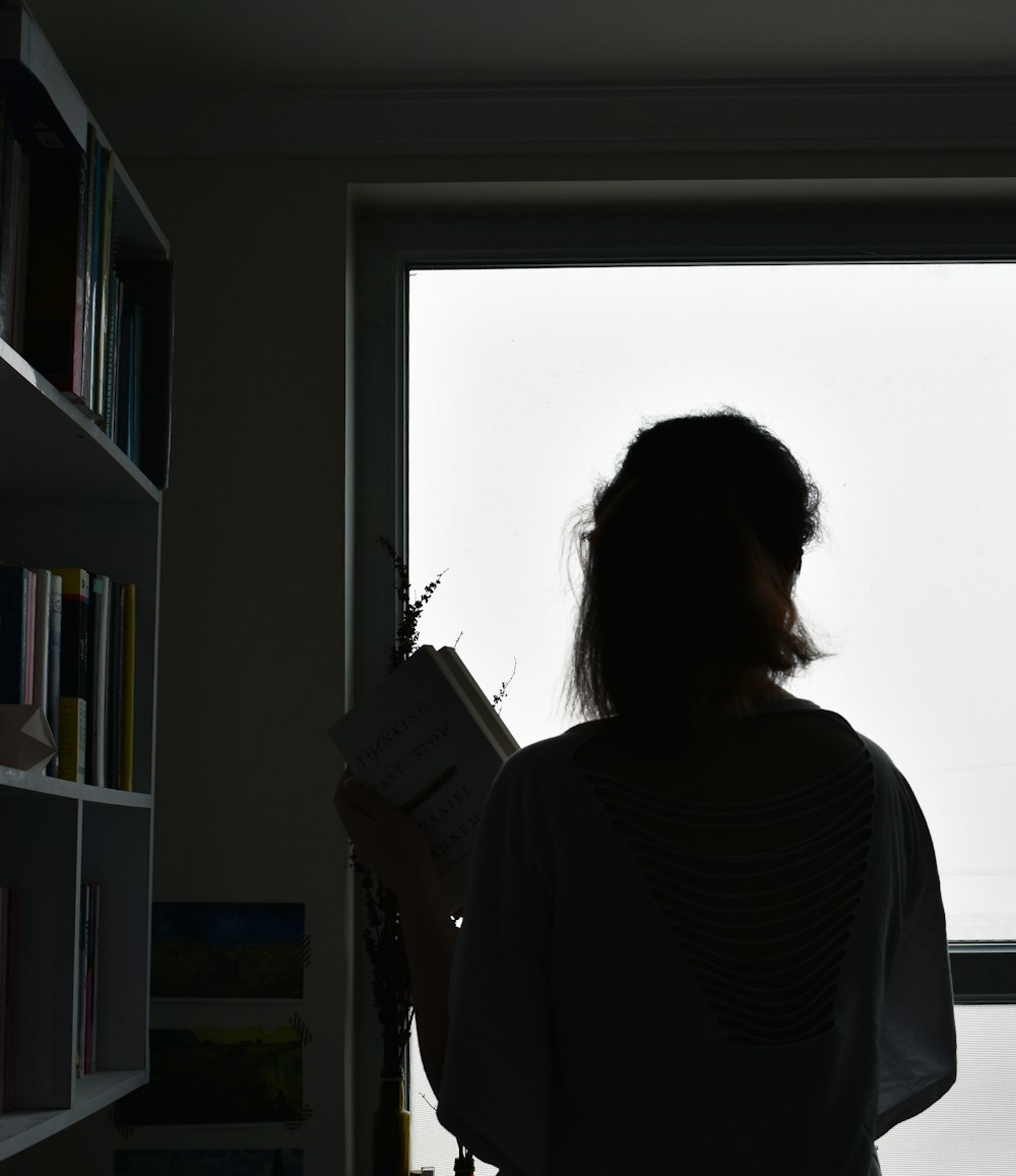 a person reading a book