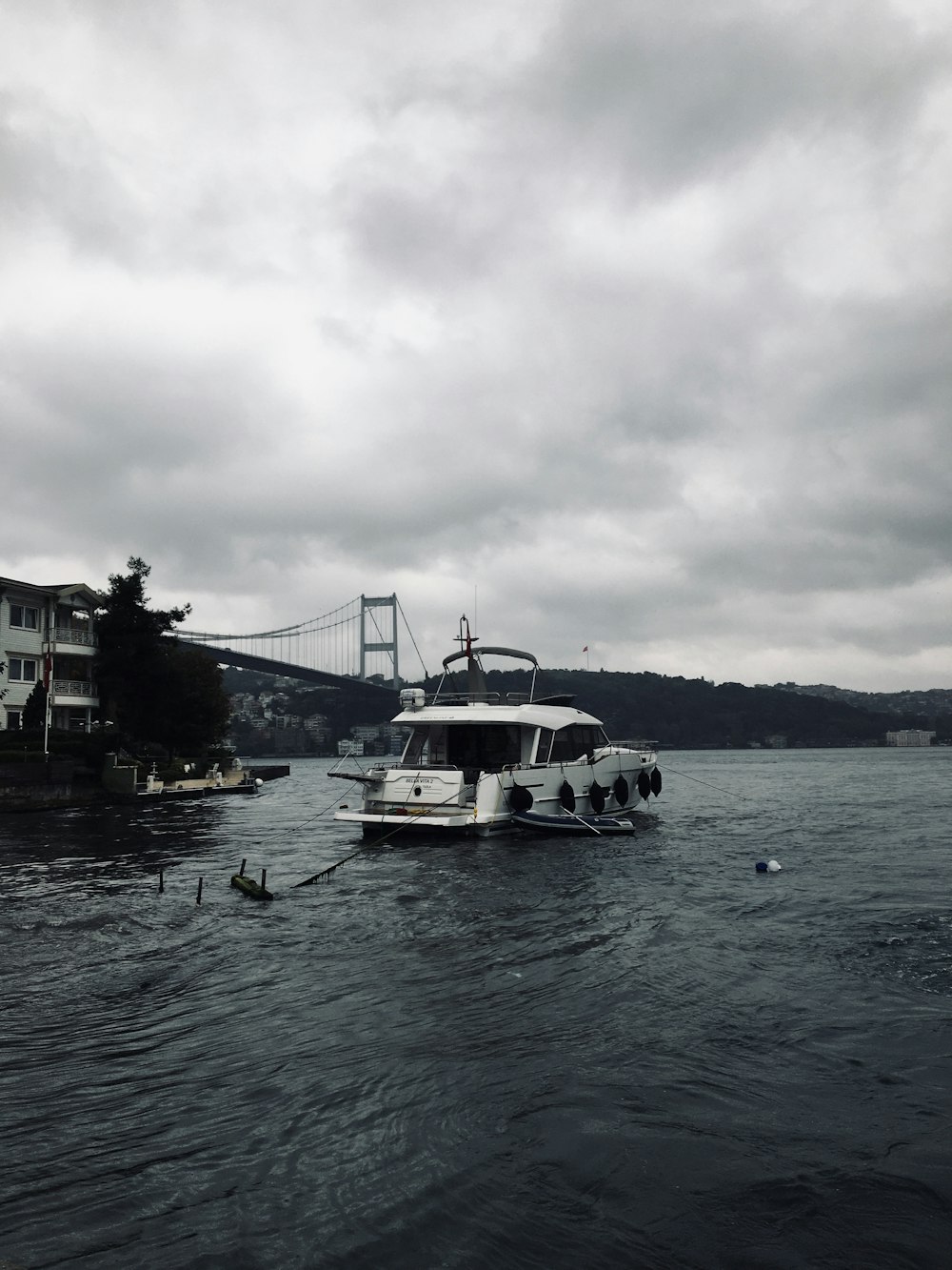 a boat sailing on the water