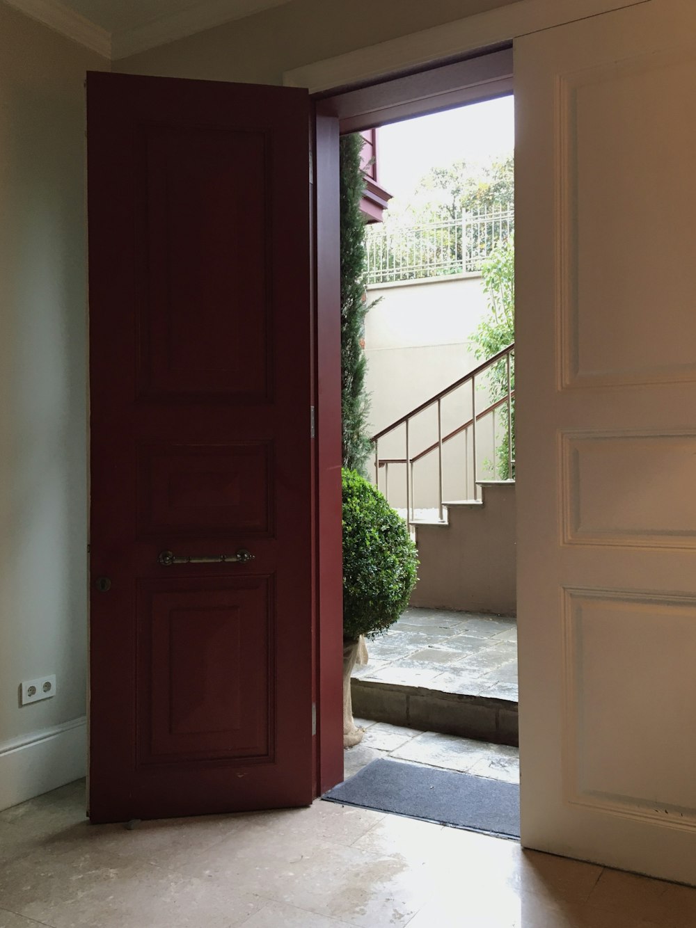 a door leading to a balcony