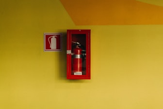 a red light on a wall