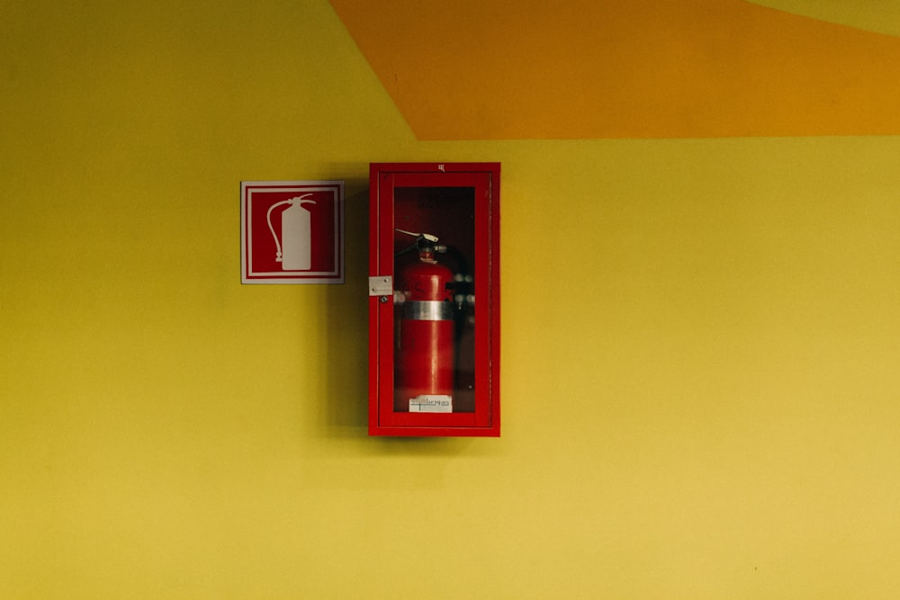 a red light on a wall