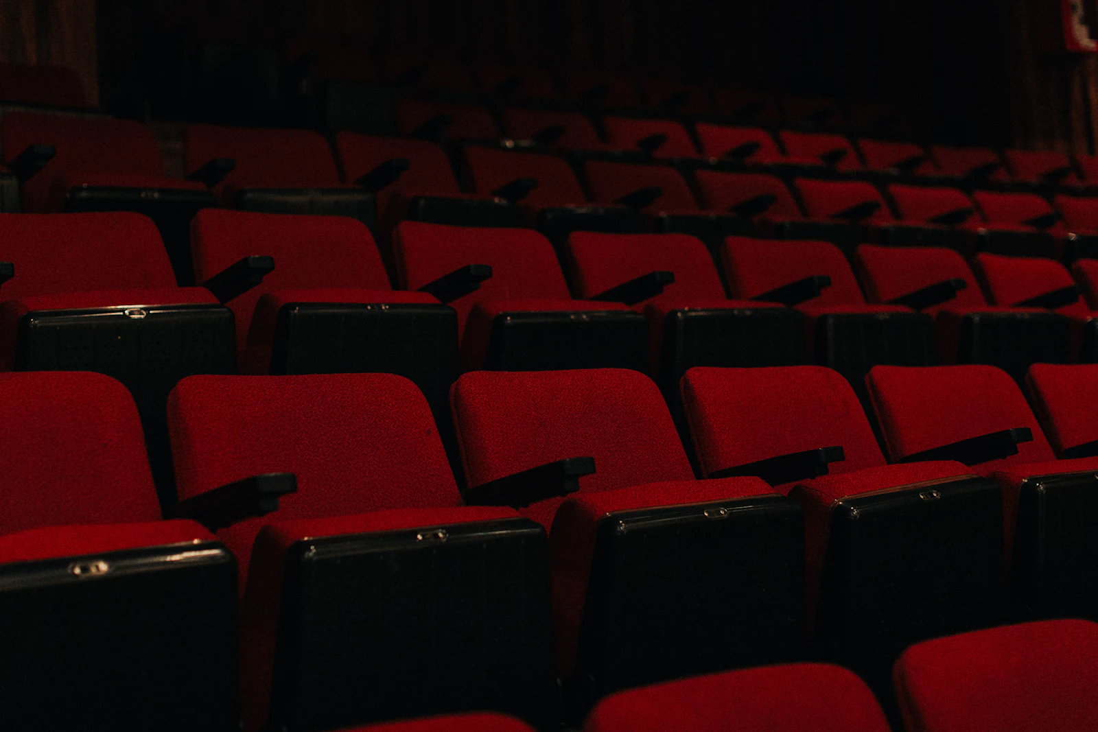 Large cinema auditorium with rows of seats
