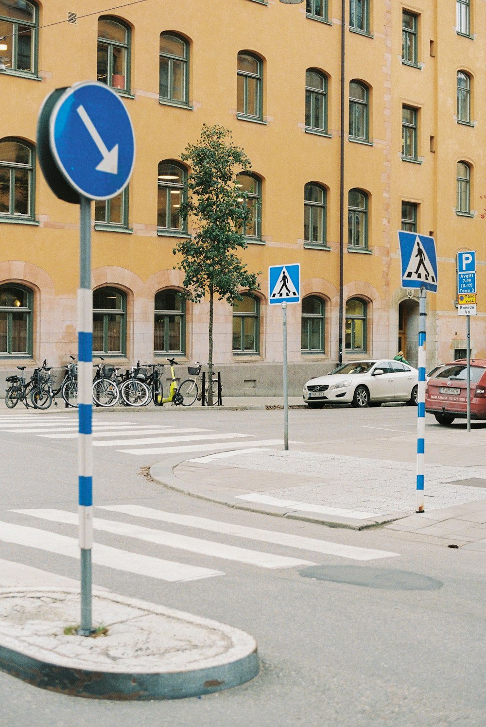 a street sign on the street