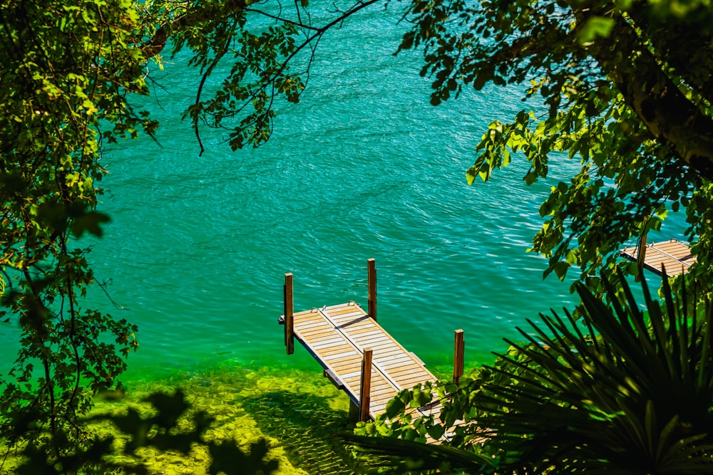 a dock leading out to a body of water