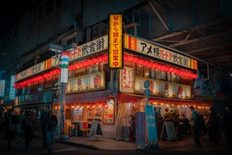 A vibrant restaurant atmosphere during a busy evening.
