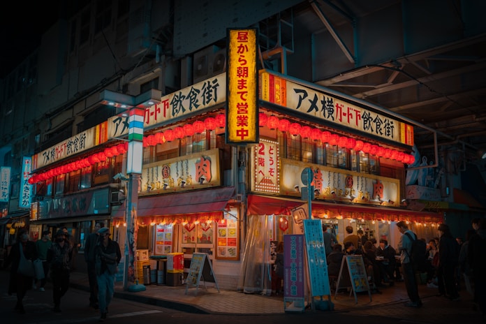 A vibrant cultural exchange scene showing happy interns working in Japan.