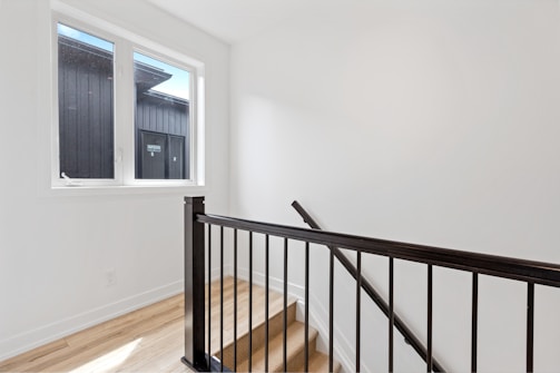 a staircase in a room