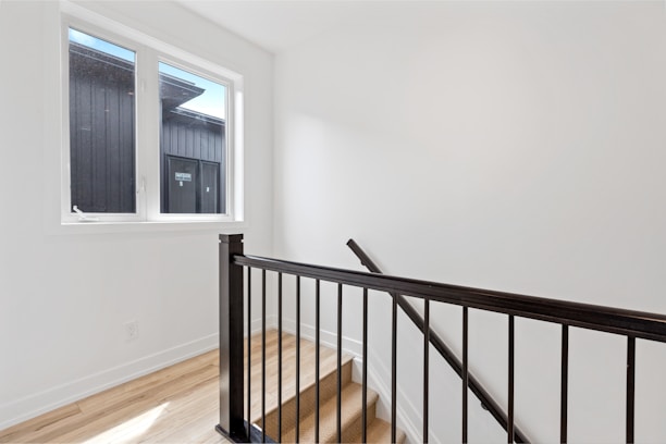 a staircase in a room