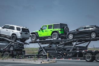 a car on a tow truck