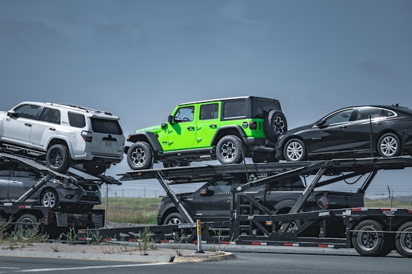 a car on a tow truck