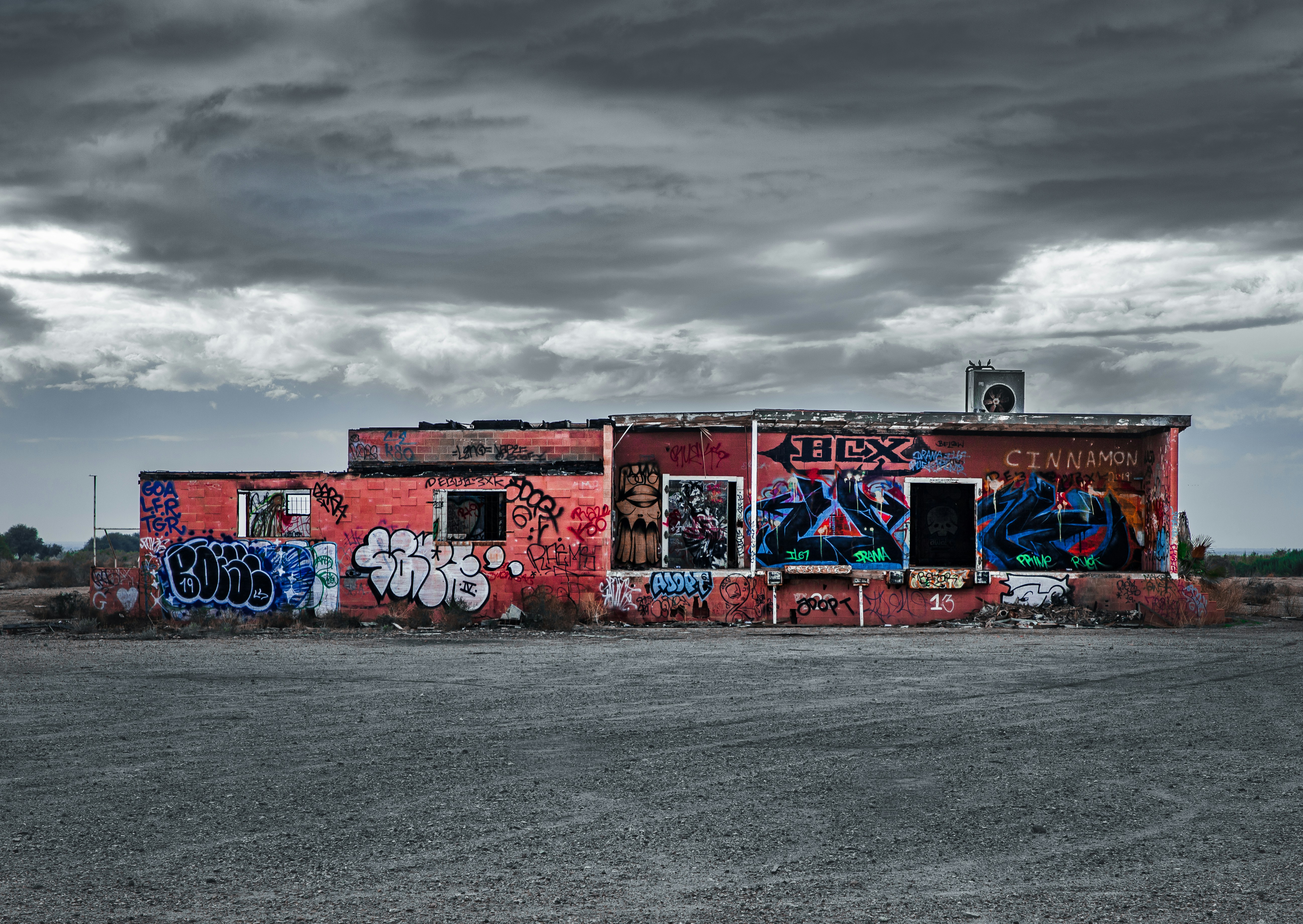a train with graffiti