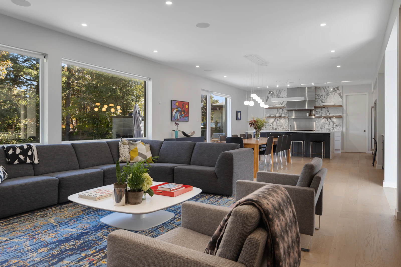 Warm well-maintained residential fireplace