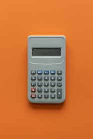 a calculator on a table