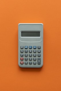 a calculator on a table
