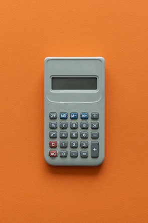 a calculator on a table