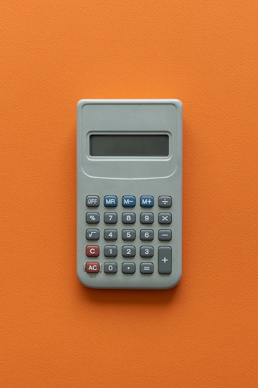 a calculator on a table