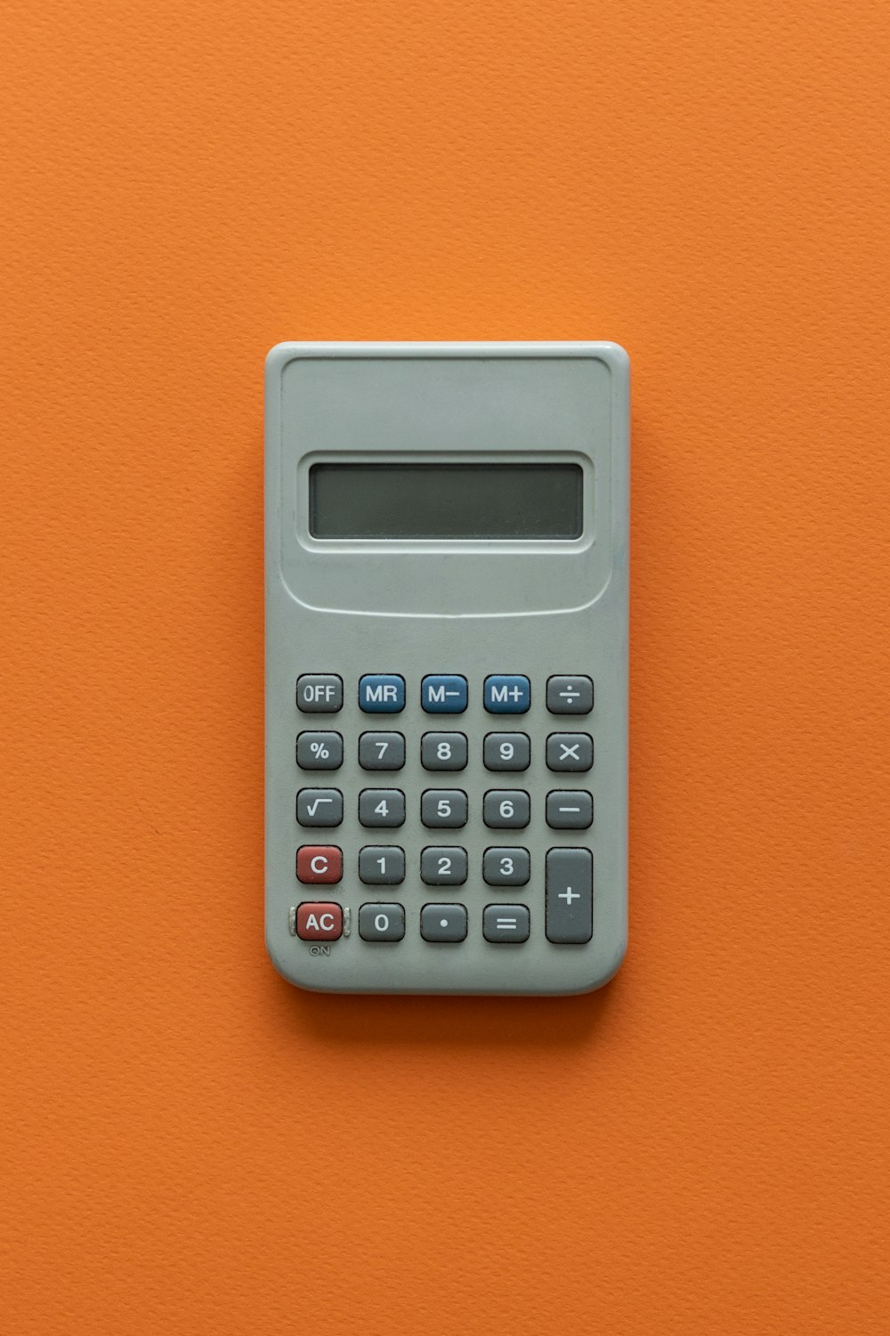 a calculator on a table