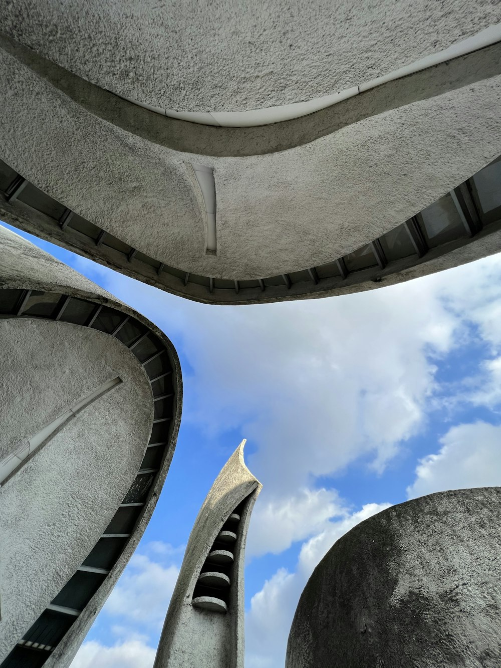 a group of large stone structures