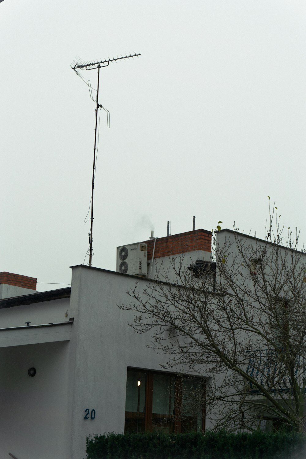 a building with a antenna on top