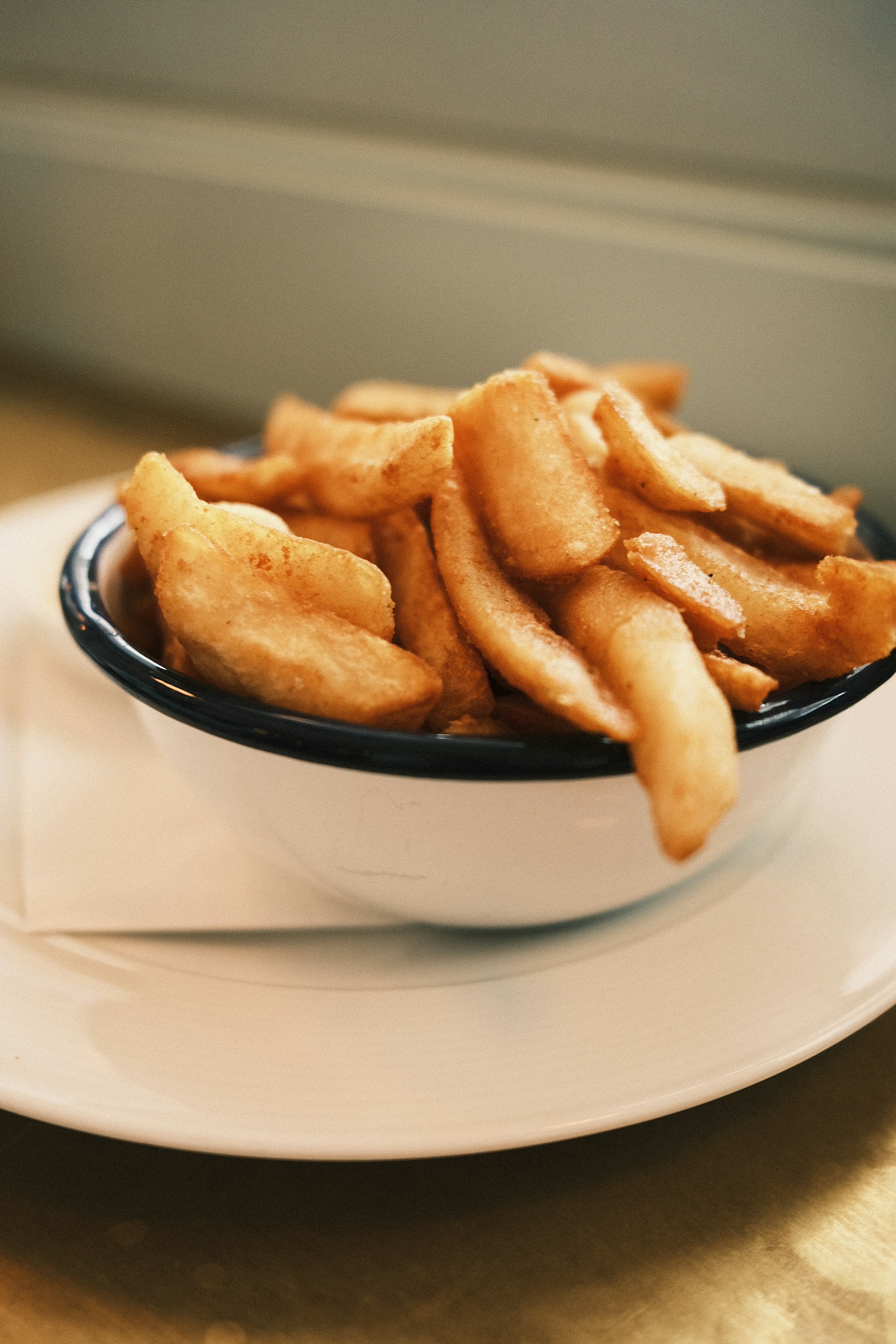 a bowl of french fries