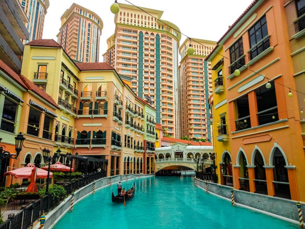 a canal with buildings around it