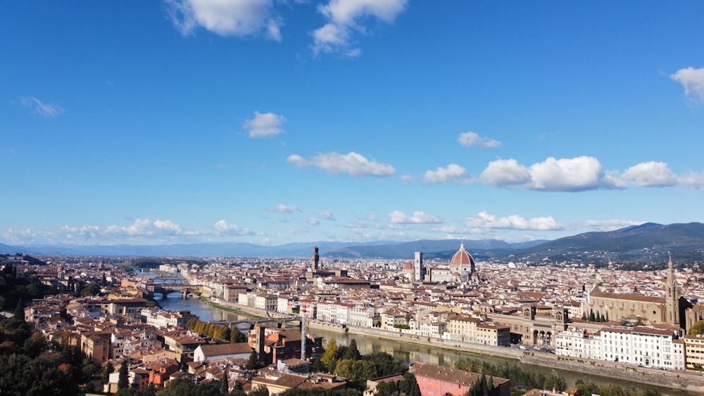 a city with a river running through it