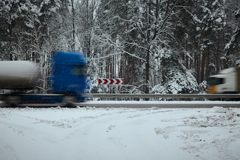 a car parked in the snow