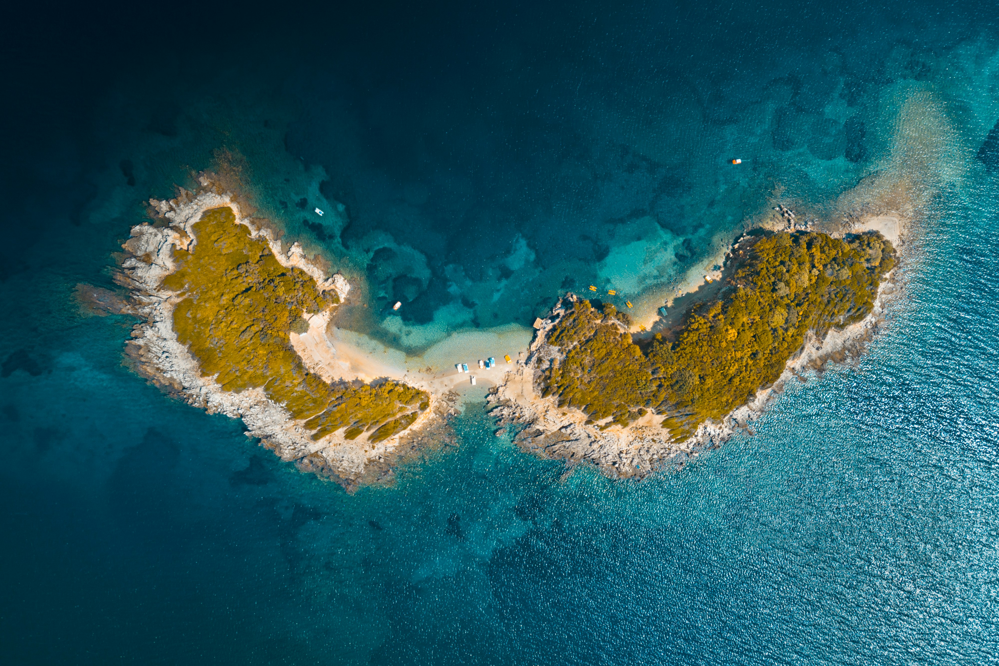 Snorkelers exploring the underwater life at the Ksamil Islands