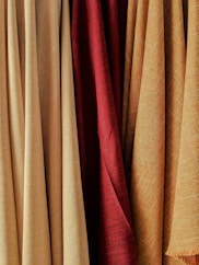 a close up of a red and white striped fabric