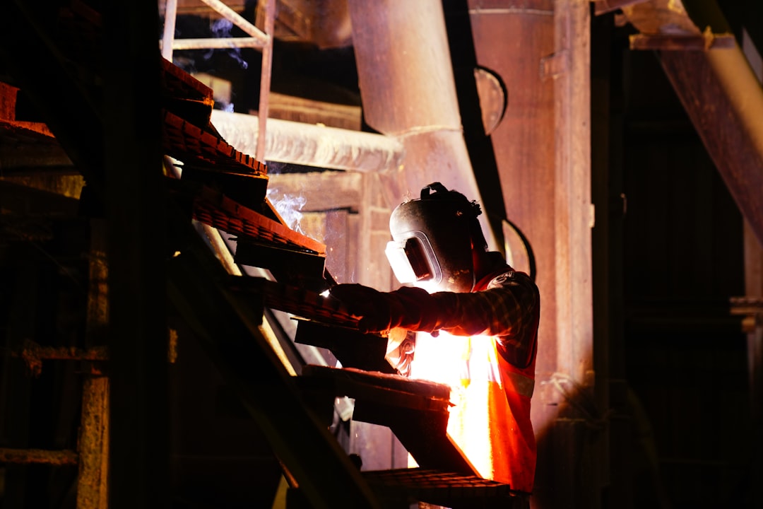 a person working at a construction site, Engineering work