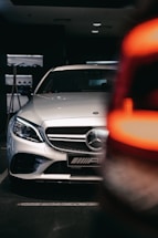 Mercedes-Benz E43 fitted with premium high-performance tires, displayed at our auto store