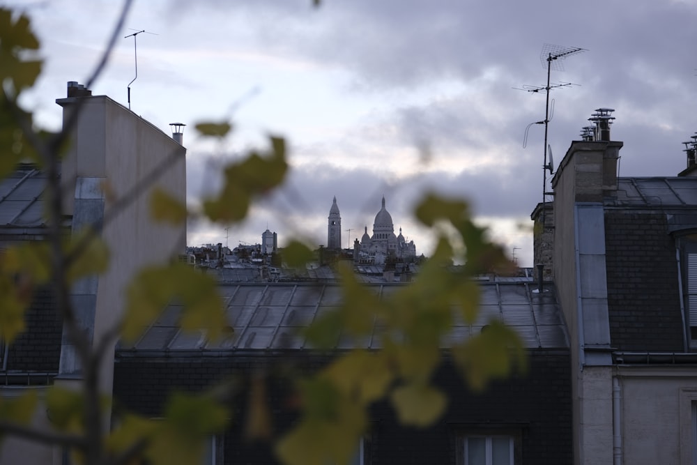 a view of a city from a rooftop