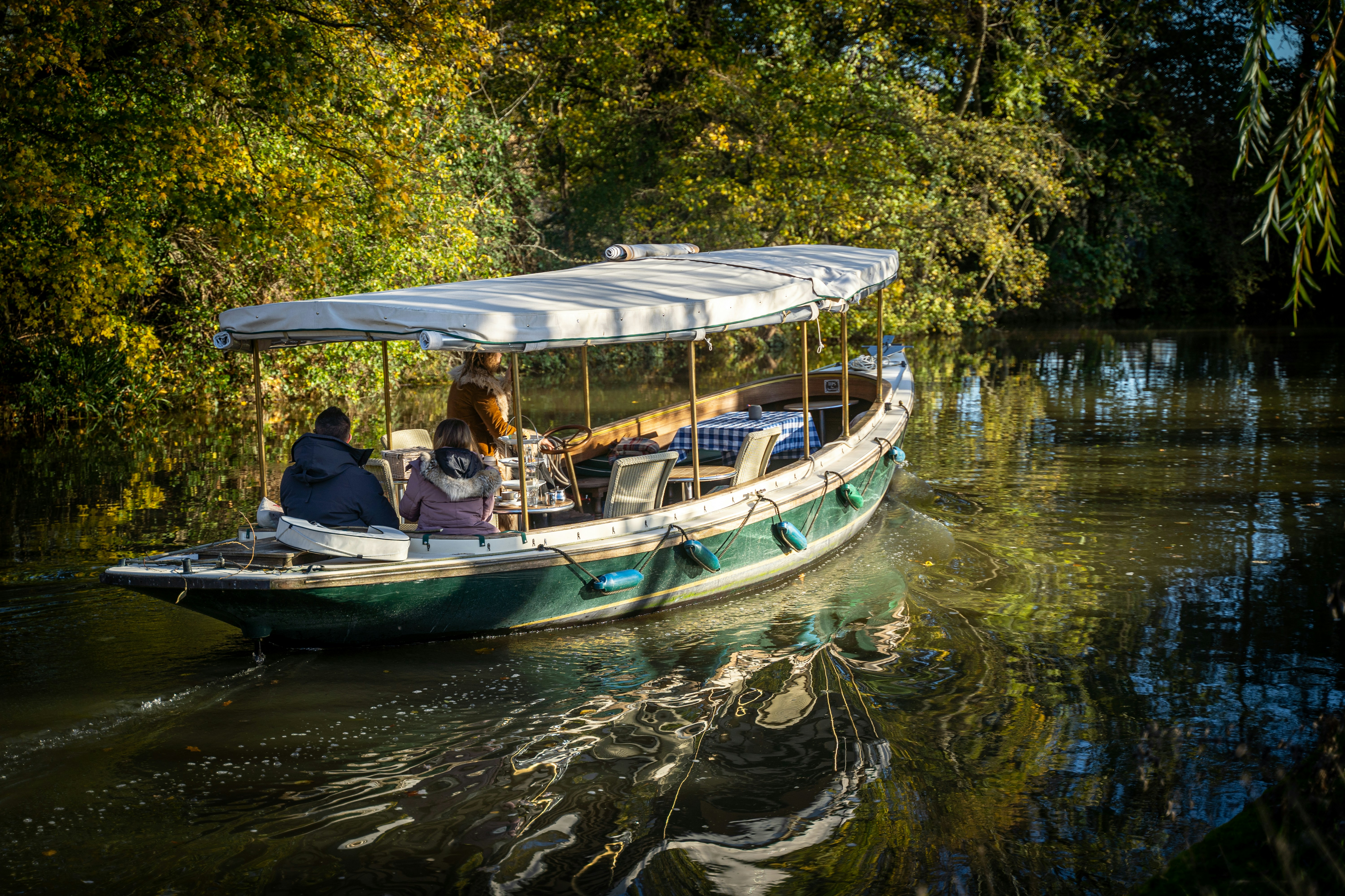 a group of people on a boat