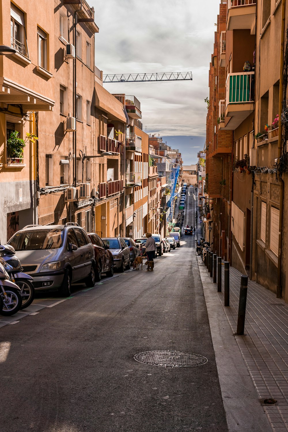 a street with cars parked along it