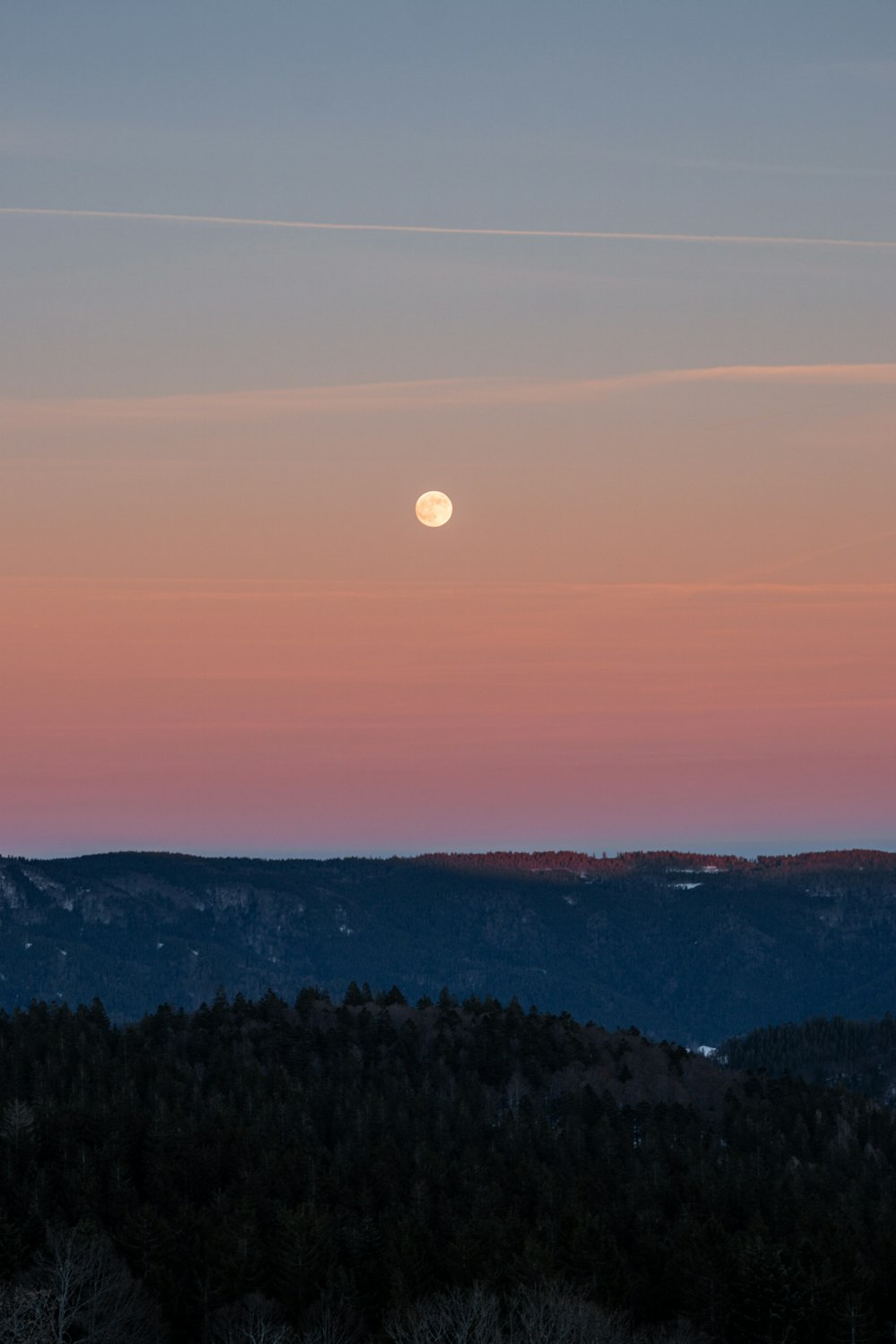 a moon in the sky