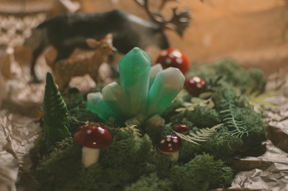 a green plant with red berries