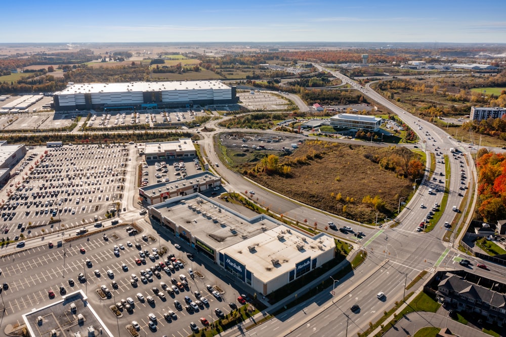 aerial view of a large stadium