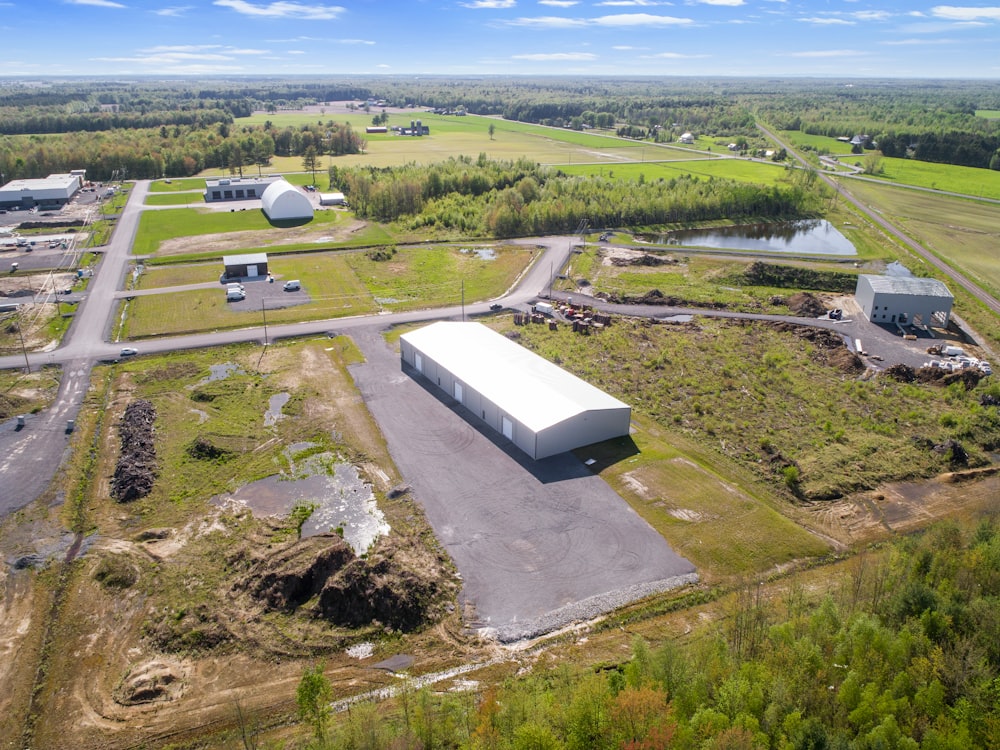 a high angle view of a dam