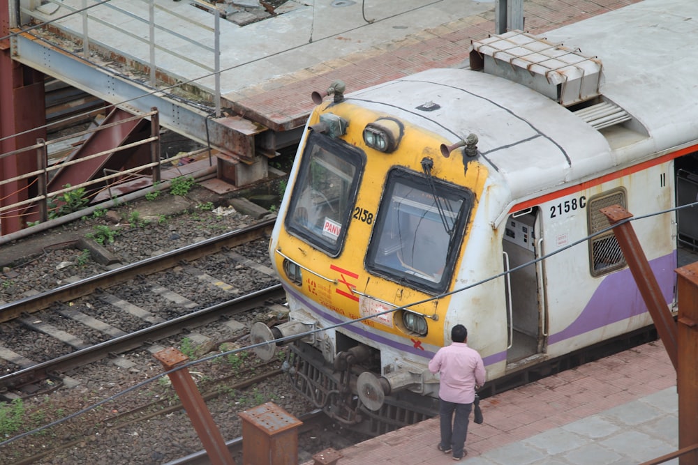 a train on the railway tracks