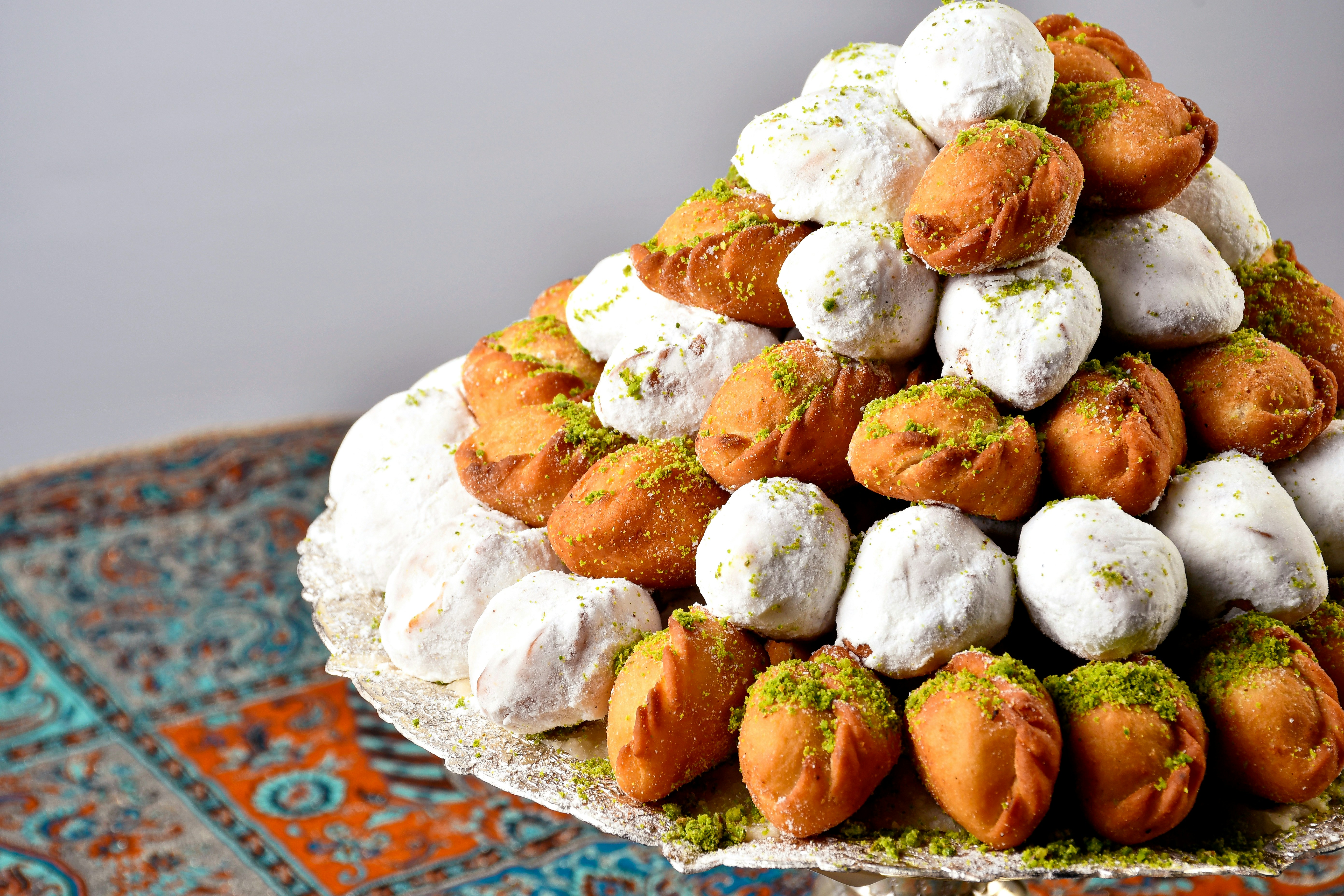 Tray of mixed Middle Eastern sweets